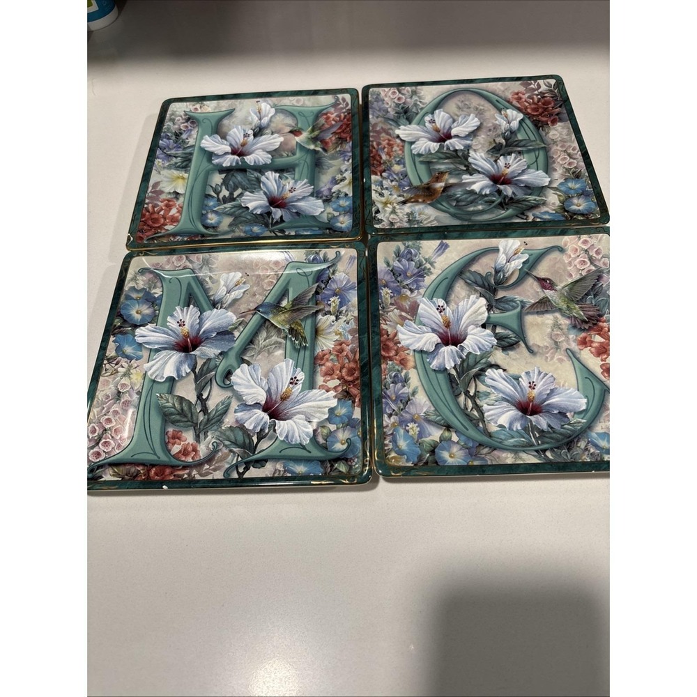 Lena Liu "HOME" Hummingbird Set, 4 Plates